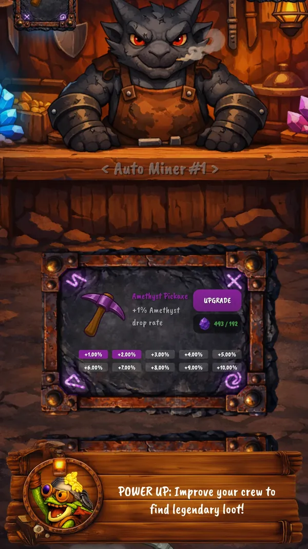 The upgrade shop, improving your crew